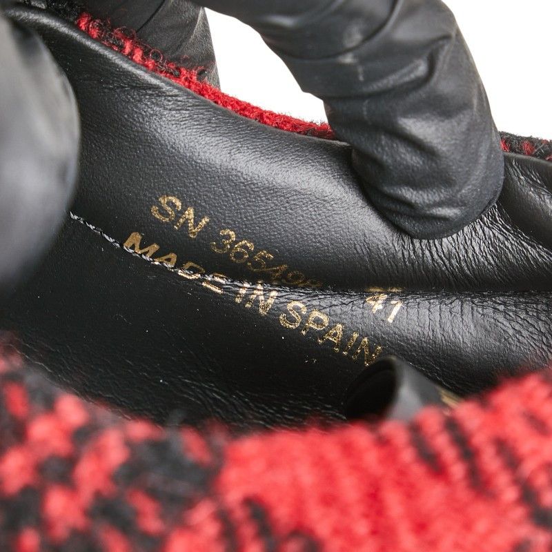 Yves Saint Laurent Yves Saint Laurent Saint Laurent Check Tweed Leather Sneaker Leather Shoes DUTY FREE for USA Size ONE SIZE - 6 Thumbnail