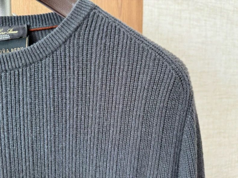 Ermenegildo Zegna Loro Piana Pure Vicuna Zip Knit Sweater Size US L / EU 52-54 / 3 - 5 Thumbnail