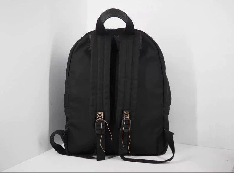 Acne Studios Acne Studios Leather Trimmed Canvas Backpack Size ONE SIZE - 3 Thumbnail