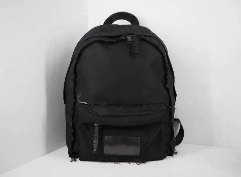 Acne Studios Acne Studios Leather Trimmed Canvas Backpack Size ONE SIZE - 2 Thumbnail