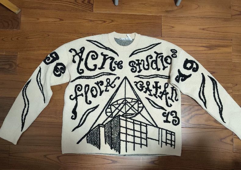 Acne Studios Acne Studios Letter Print Crewneck Sweater Size US S / EU 44-46 / 1 - 3 Thumbnail
