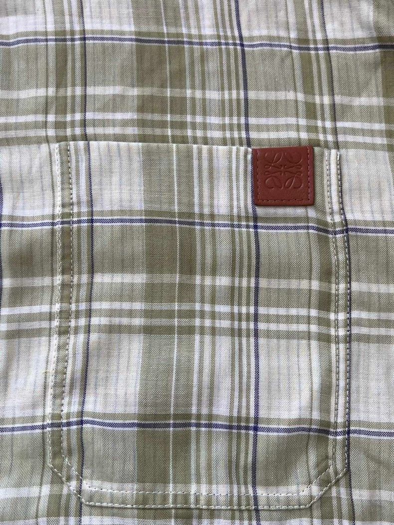 Loewe LOEWE SS23 Embossed Leather Plaid Shirt Size US M / EU 48-50 / 2 - 4 Thumbnail