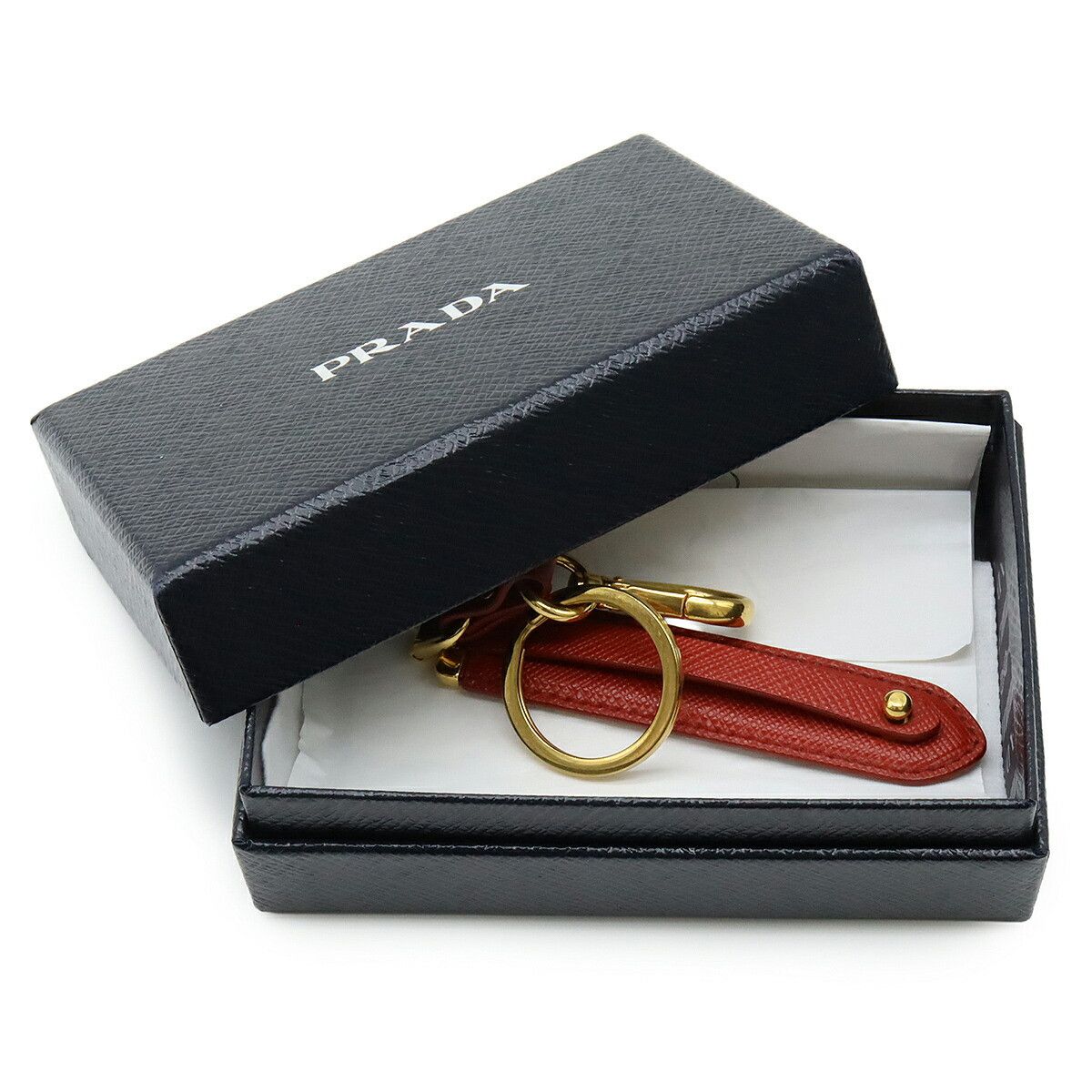 Prada Prada Prada 1PP066 Saffiano Leather Key Holder Leather Charm 1PP066 Size ONE SIZE - 6 Thumbnail