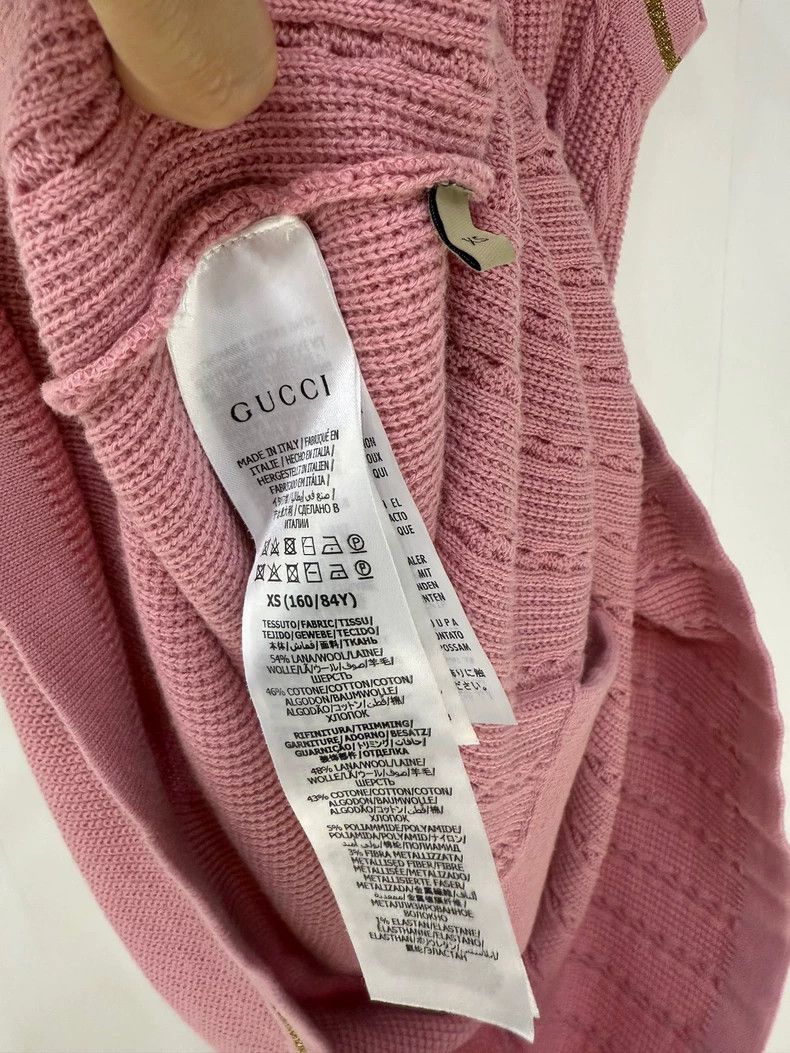 Gucci pink knitted dress with gold accents-dmc Size XS / US 0-2 / IT 36-38 - 5 Thumbnail