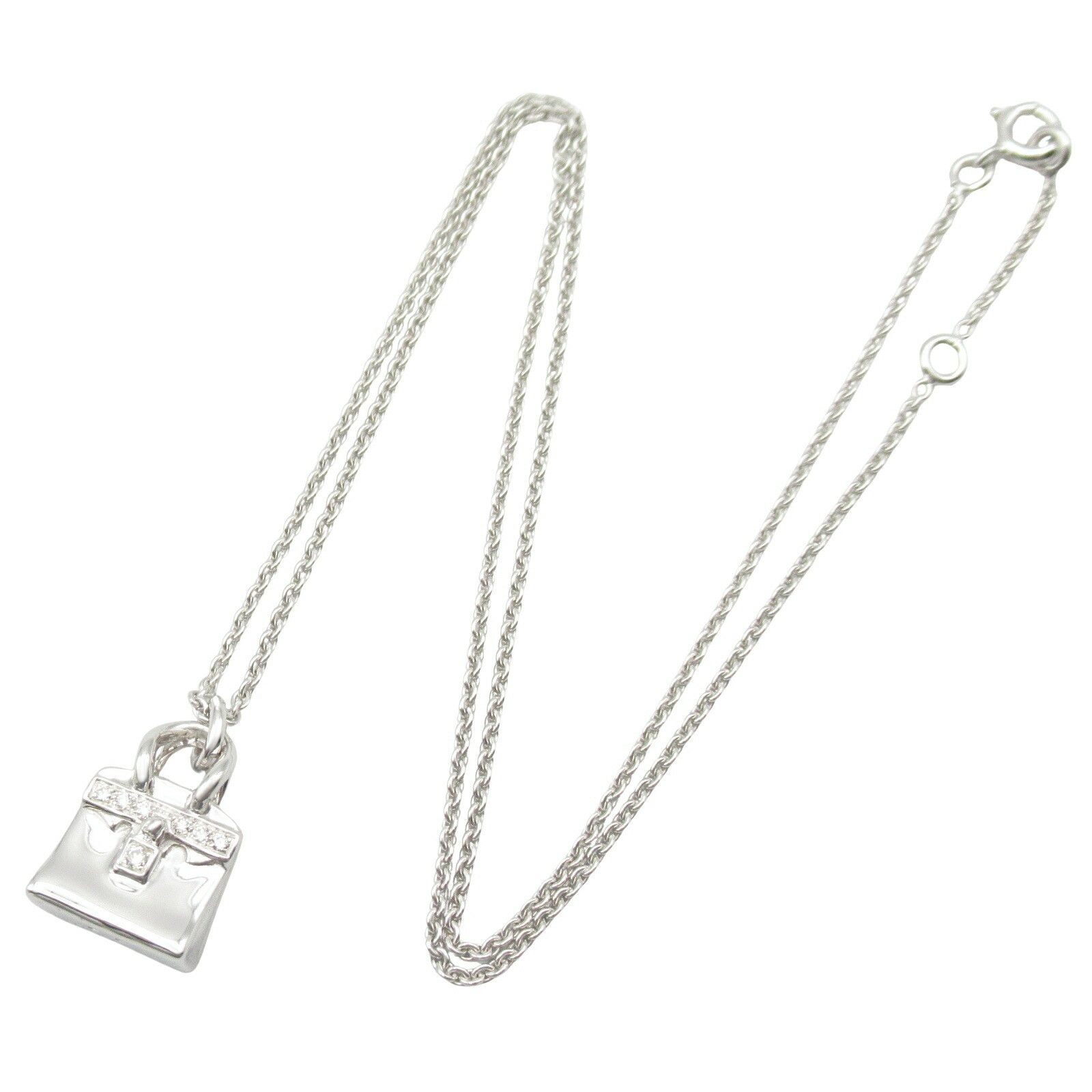 Hermes Hermes Hermes Amulette Birkin motif Au750 Necklace Diamond Necklace Metal Necklace Size ONE SIZE - 2 Thumbnail