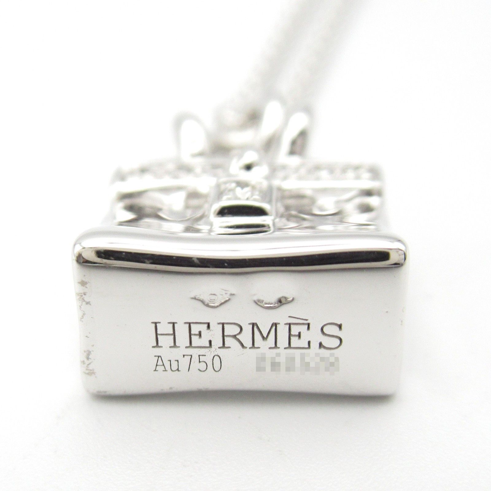 Hermes Hermes Hermes Amulette Birkin motif Au750 Necklace Diamond Necklace Metal Necklace Size ONE SIZE - 3 Thumbnail