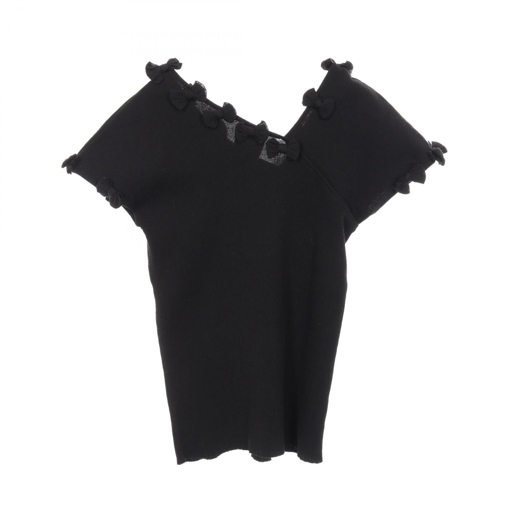 Chanel Chanel Chanel Ribbon Motif Cotton Rayon Top Cotton Tops Size ONE SIZE - 2 Thumbnail