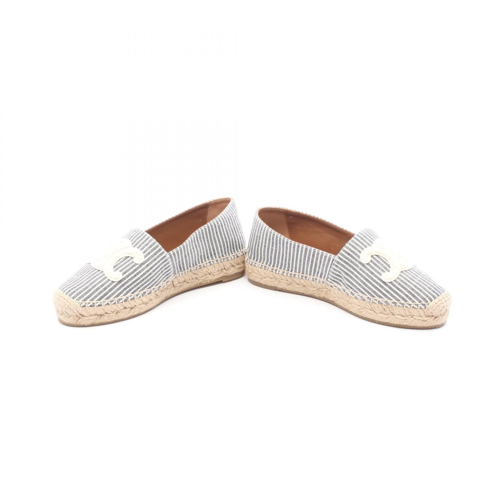 Celine Celine Celine Espadrille Fabric/Raffia Shoes Natural Material Shoes 354434581C Size ONE SIZE - 3 Thumbnail