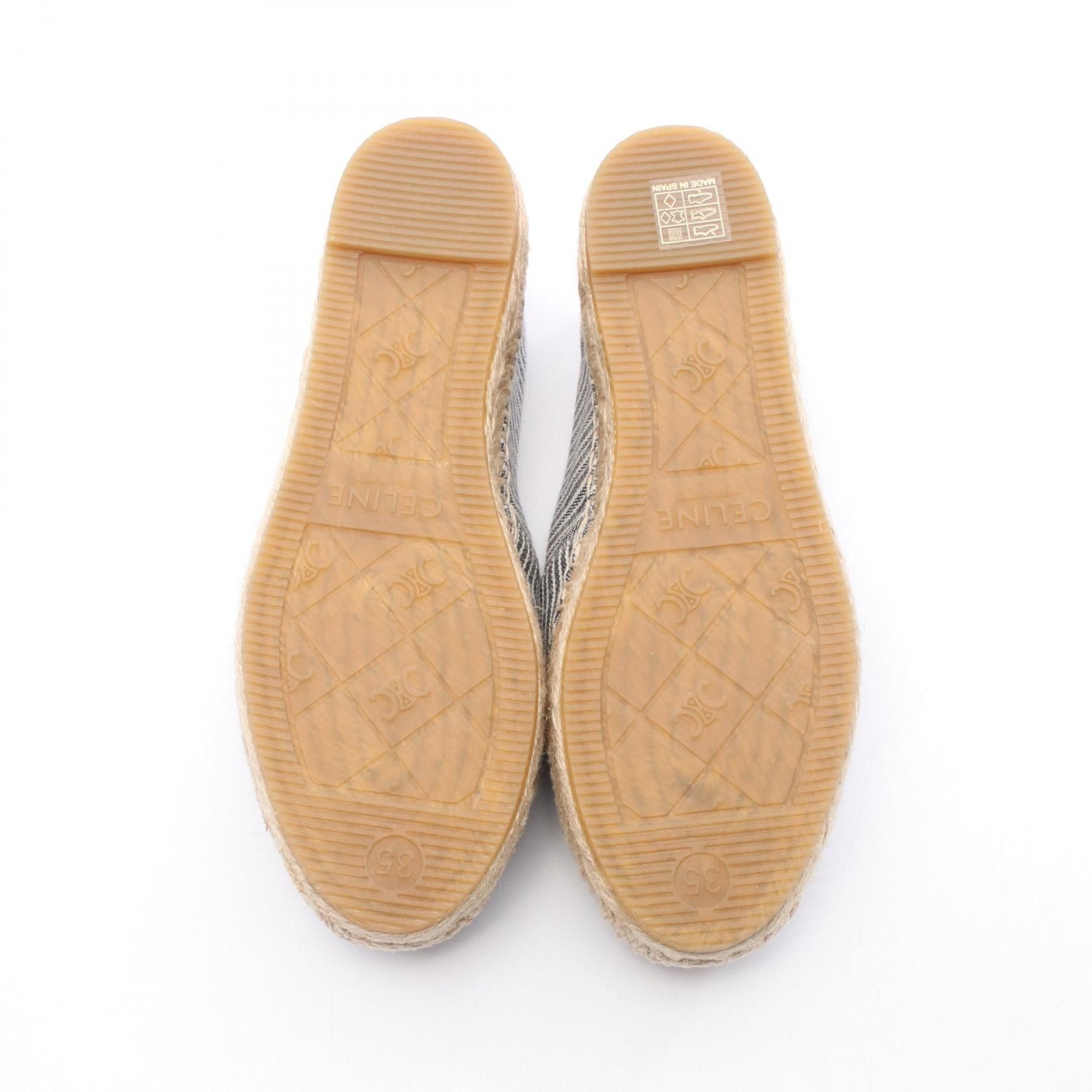 Celine Celine Celine Espadrille Fabric/Raffia Shoes Natural Material Shoes 354434581C Size ONE SIZE - 4 Thumbnail