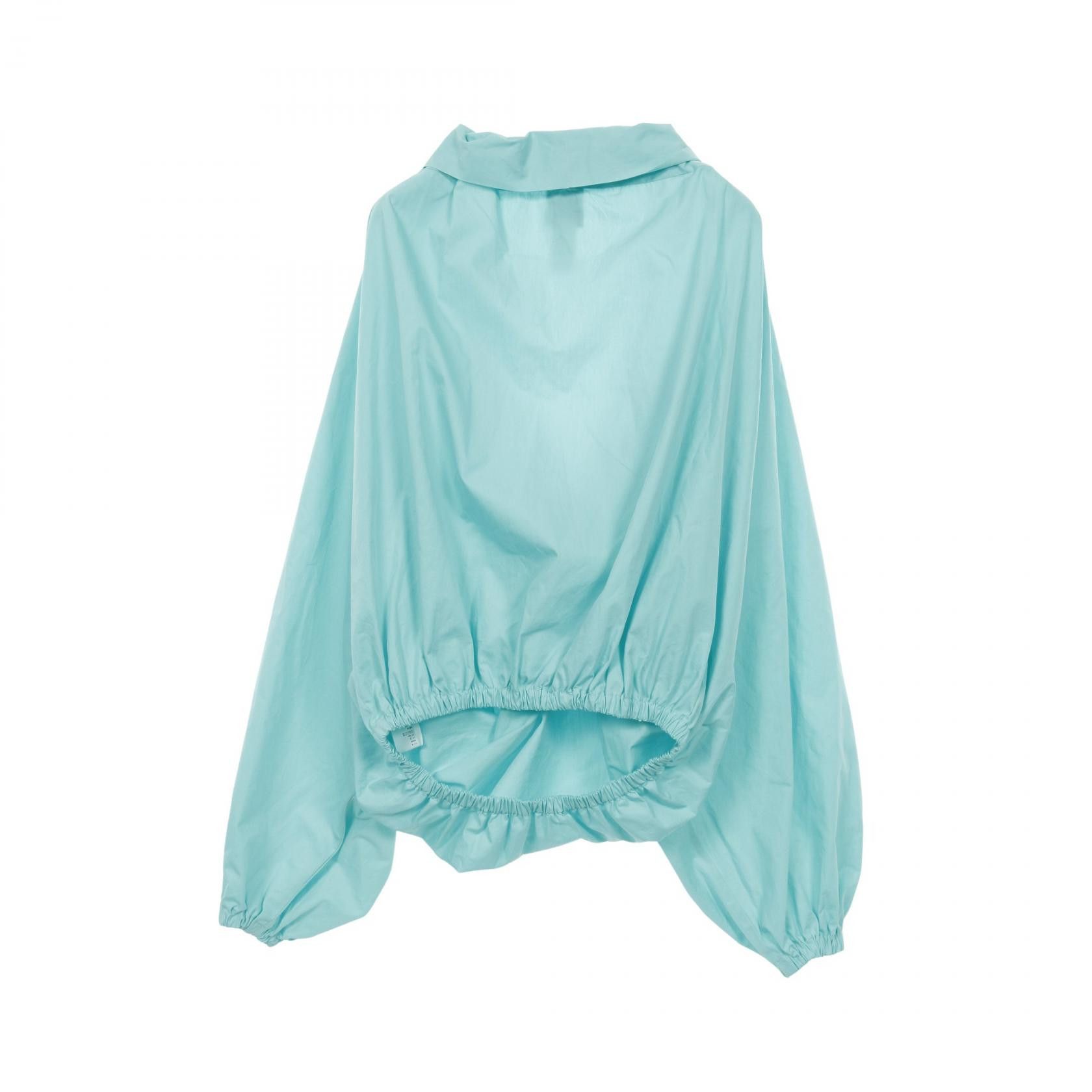 Other Other Patou Drawstring Balloon Sleeve Cotton Top Cotton Tops TO0170017705G Size ONE SIZE - 2 Thumbnail