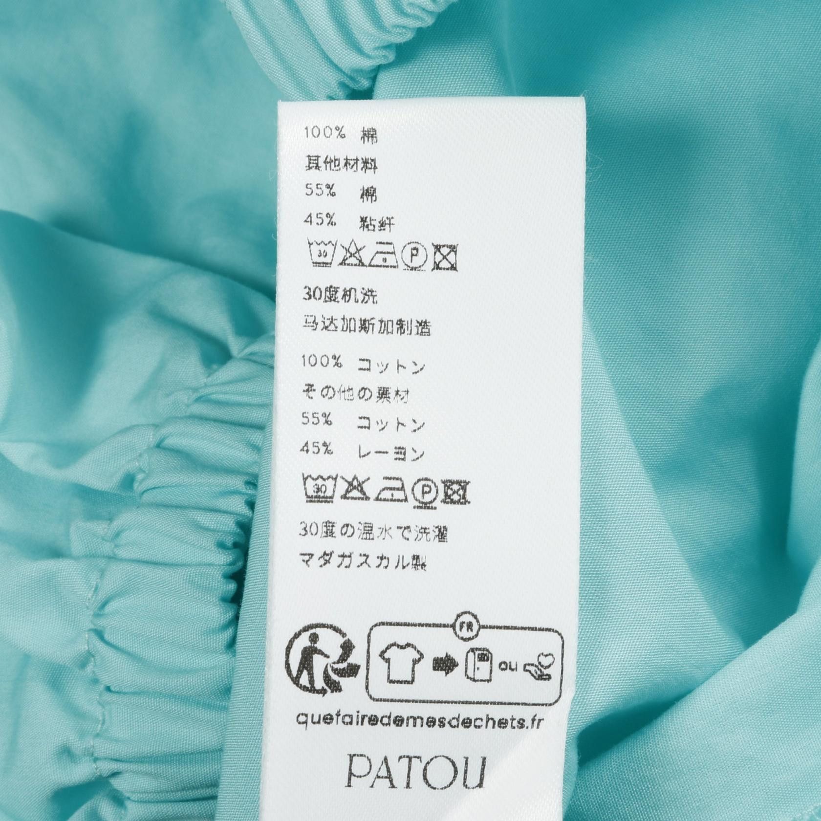 Other Other Patou Drawstring Balloon Sleeve Cotton Top Cotton Tops TO0170017705G Size ONE SIZE - 4 Thumbnail