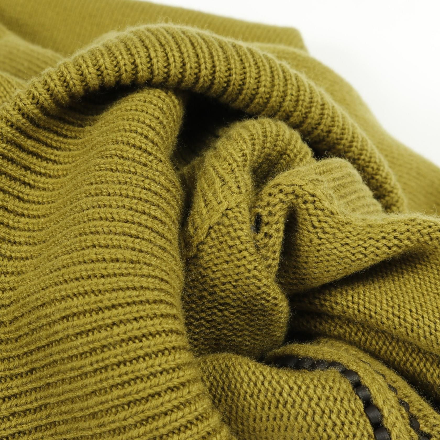 Hermes Hermes Hermes detail cuir tresse Wool Leather Knitwear Leather Tops Size ONE SIZE - 7 Thumbnail