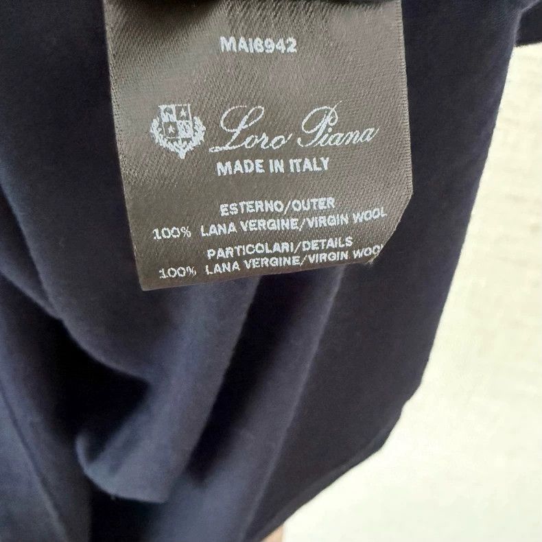 Ermenegildo Zegna Loro Piana Navy Short Sleeve T-Shirt Size US M / EU 48-50 / 2 - 7 Thumbnail