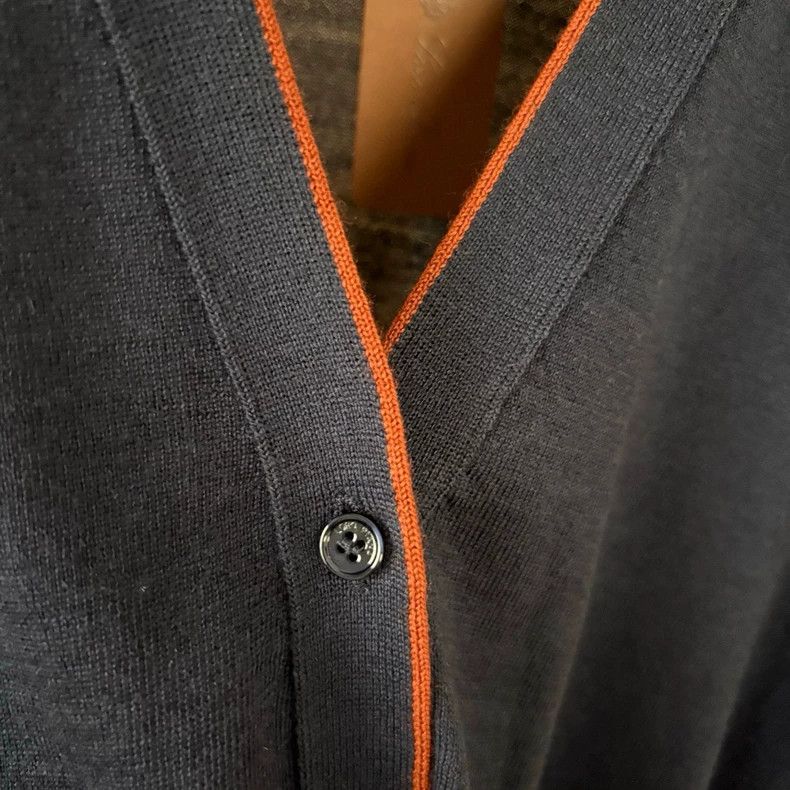 Loro Piana Loro Piana Women's Navy Wool Cardigan Size US M / EU 48-50 / 2 - 5 Thumbnail