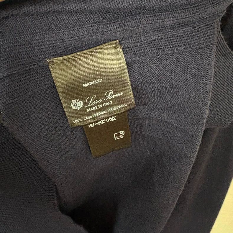 Loro Piana Loro Piana Women's Navy Wool Cardigan Size US M / EU 48-50 / 2 - 7 Thumbnail