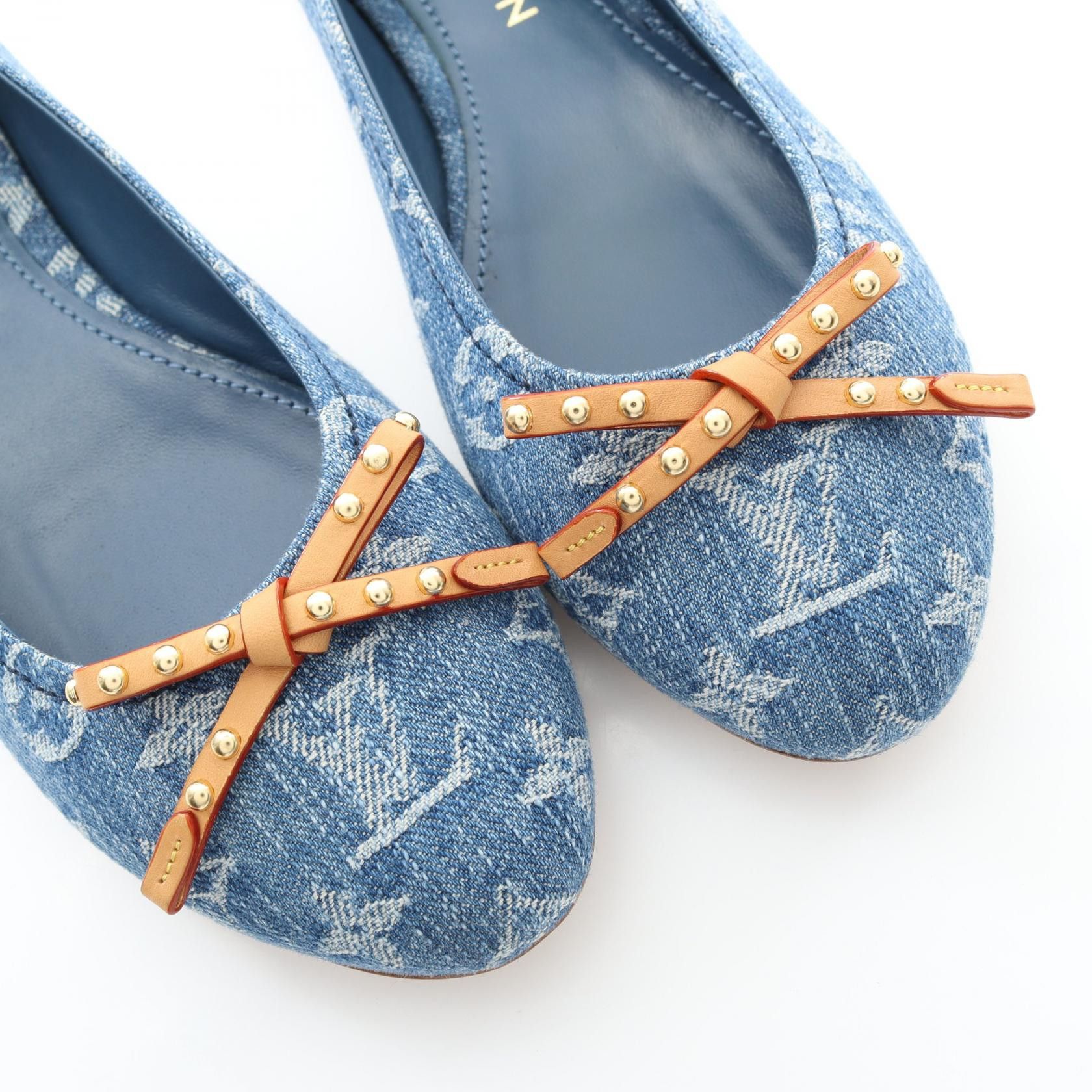 Louis Vuitton Louis Vuitton Louis Vuitton Nina Monogram Denim Pumps Denim Shoes 1ACK9B Size ONE SIZE - 9 Thumbnail