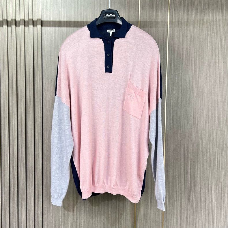 Loewe Loewe Colorblock Embroidered Logo Wool Sweater Size US XS / EU 42 / 0 - 2 Thumbnail