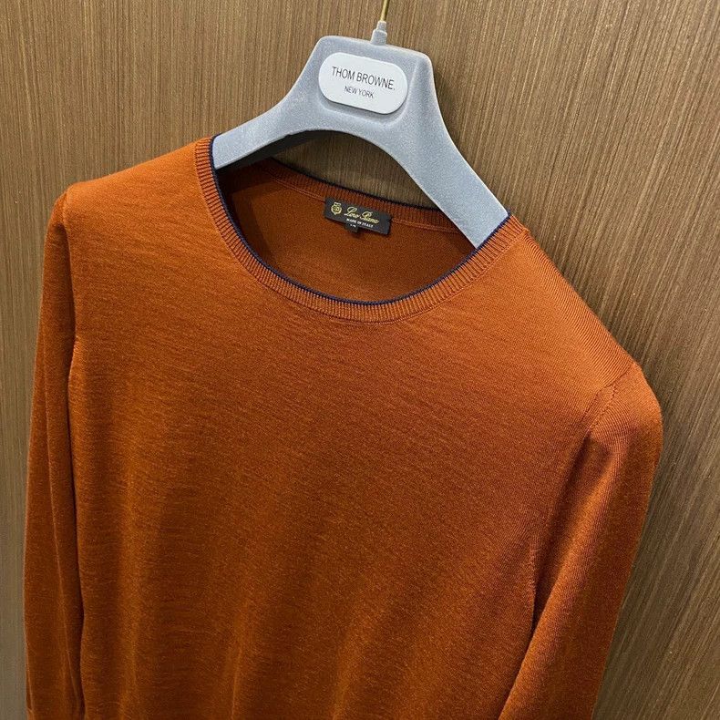 Loro Piana Loro Piana Orange Crewneck Knit Sweater Size US M / EU 48-50 / 2 - 3 Thumbnail