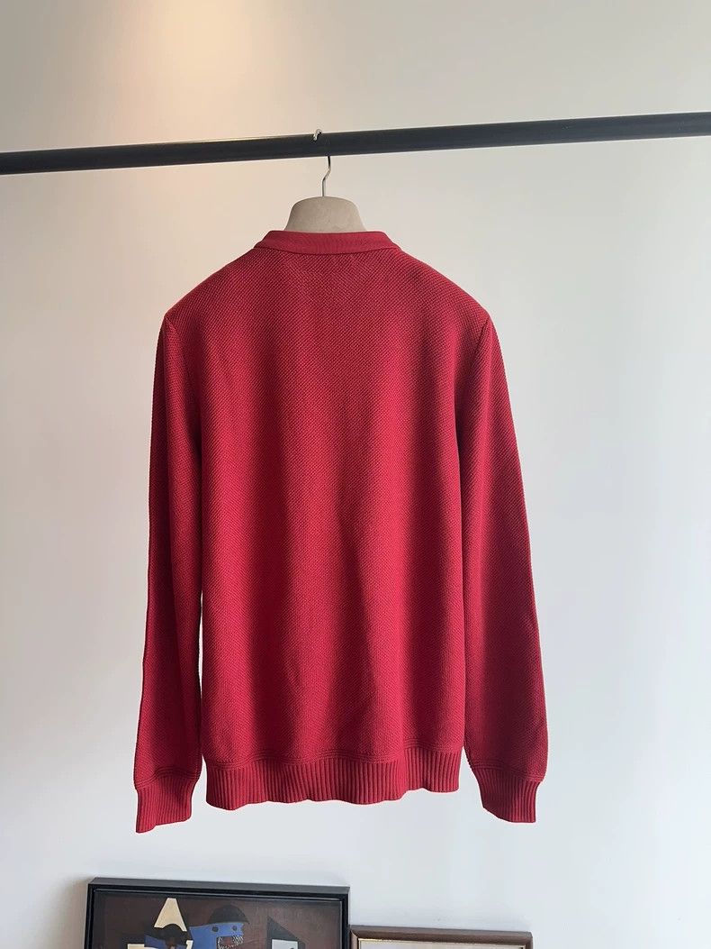 Loro Piana Loro Piana Red Knit Zip Jacket Size US L / EU 52-54 / 3 - 3 Thumbnail