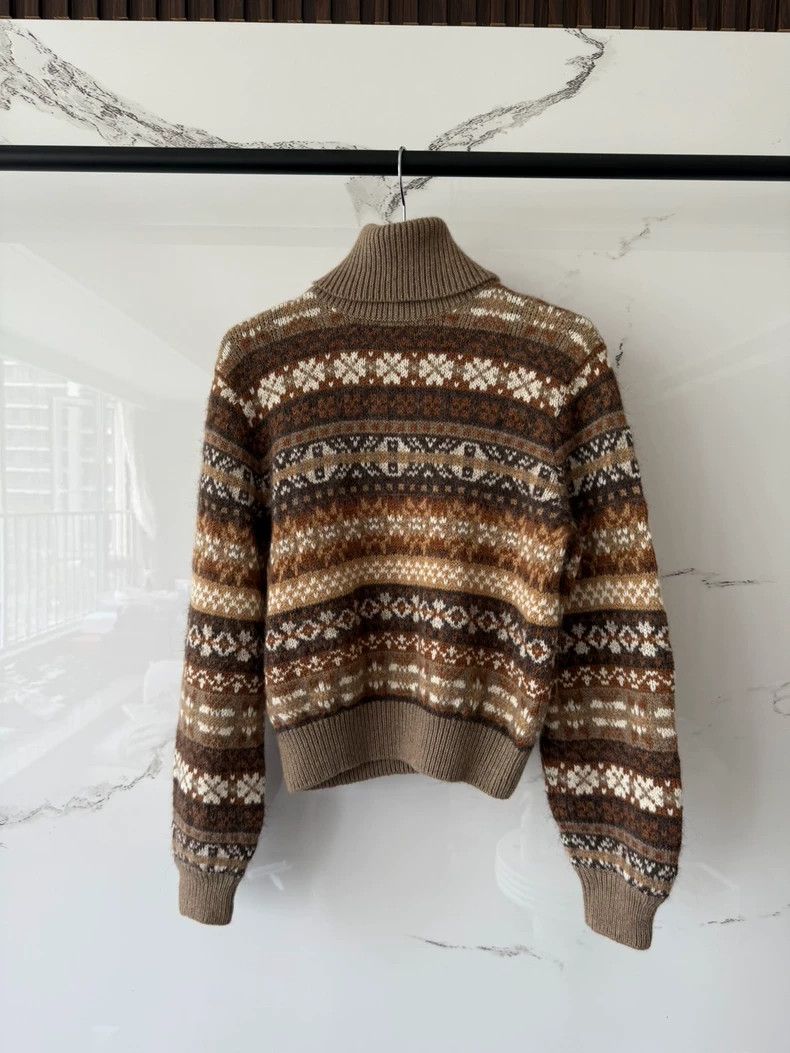 Loro Piana Loro Piana 24 New Fair Isle Turtleneck Sweater Size US S / EU 44-46 / 1 - 2 Thumbnail