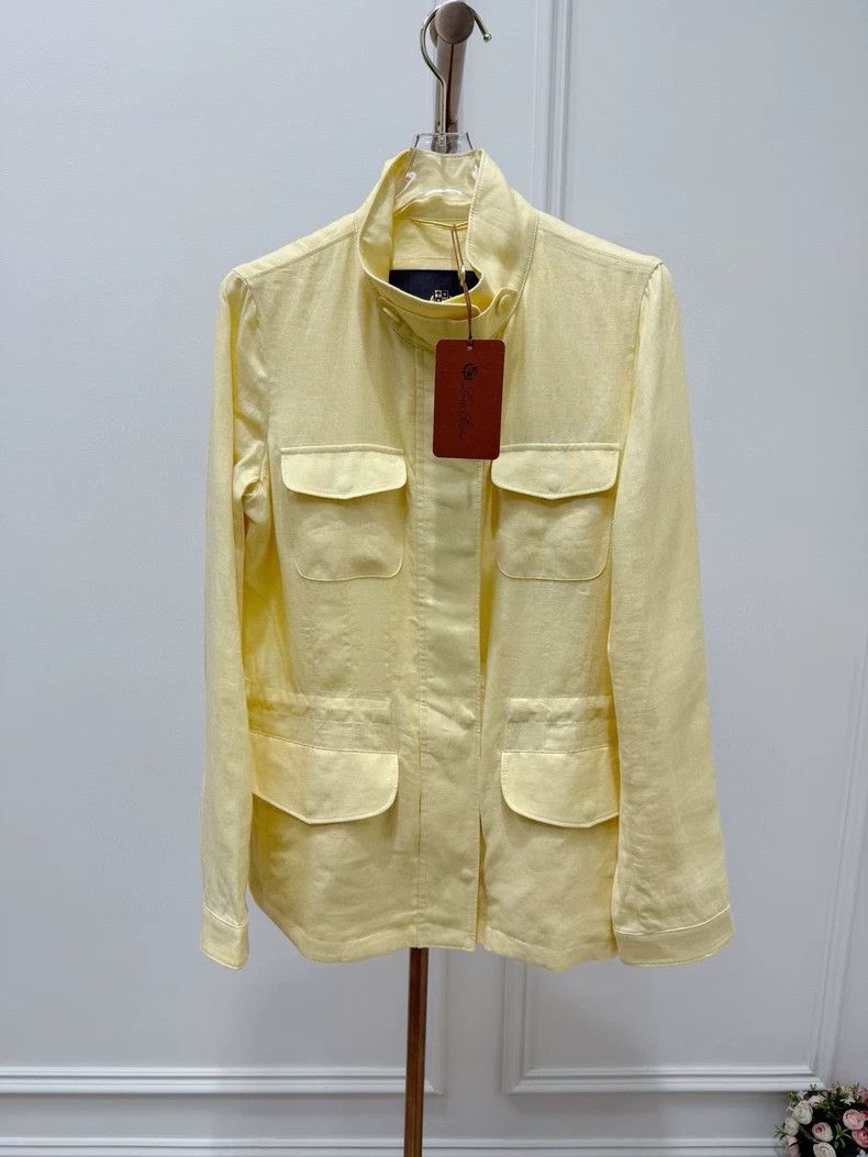 Loro Piana Loro Piana Traveller Yellow Linen Jacket Size US M / EU 48-50 / 2 - 2 Thumbnail