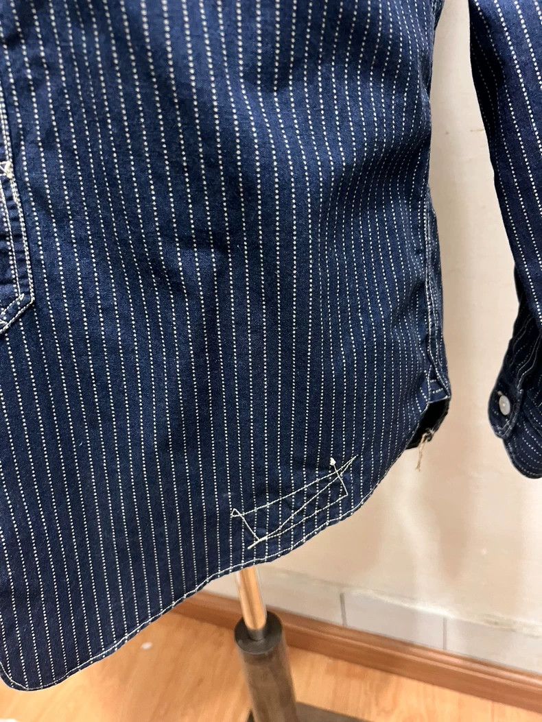 Freewheelers Freewheelers Striped Denim Button-Up Shirt Size US M / EU 48-50 / 2 - 5 Thumbnail