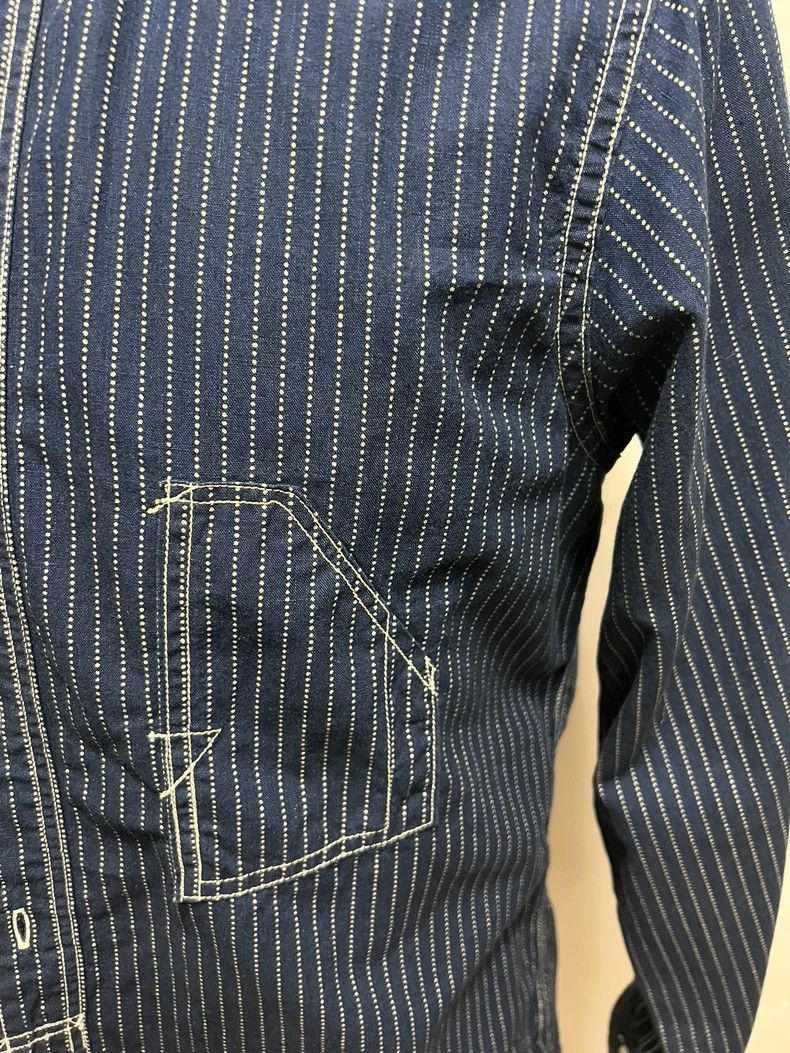 Freewheelers Freewheelers Striped Denim Button-Up Shirt Size US M / EU 48-50 / 2 - 4 Thumbnail