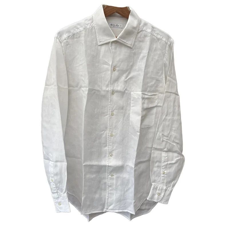 Ermenegildo Zegna Loro Piana Men's Linen Long Sleeve Shirt Size US M / EU 48-50 / 2 - 2 Thumbnail