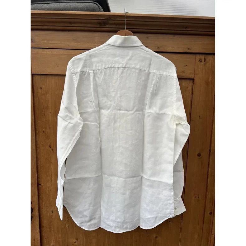Ermenegildo Zegna Loro Piana Men's Linen Long Sleeve Shirt Size US M / EU 48-50 / 2 - 8 Thumbnail