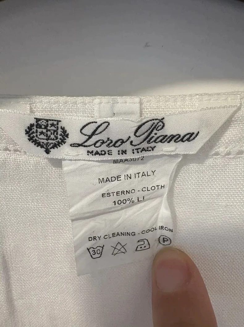 Ermenegildo Zegna LoroPiana Women's White Linen Shirt Size US M / EU 48-50 / 2 - 3 Thumbnail
