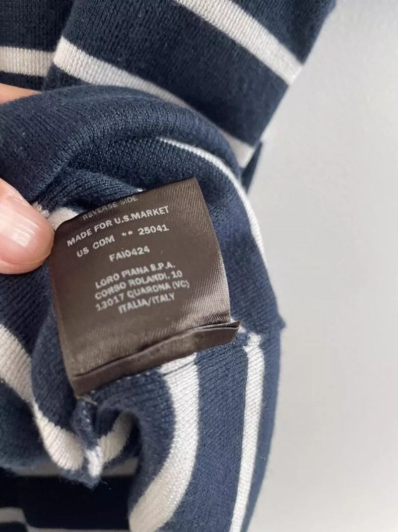 Loro Piana Loro Piana Women's Stripped Cashmere Top Size US XXL / EU 58 / 5 - 9 Thumbnail
