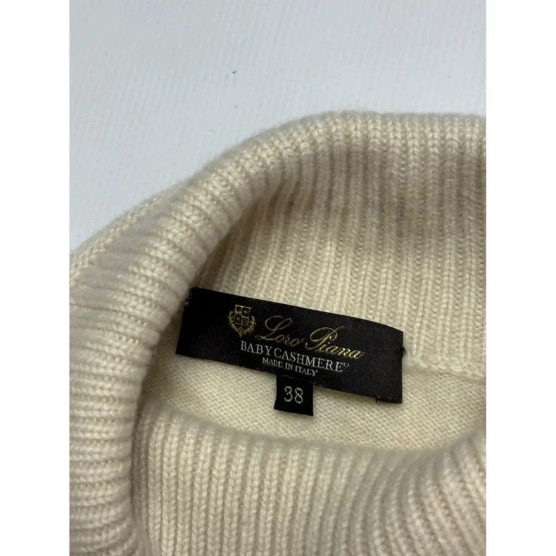 Ermenegildo Zegna Loro Piana Beige Cashmere Turtleneck Sweater Size US XXS / EU 40 - 6 Thumbnail