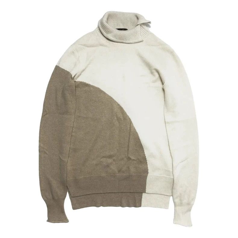 Ermenegildo Zegna Loro Piana Beige Cashmere Turtleneck Sweater Size US XXS / EU 40 - 2 Thumbnail