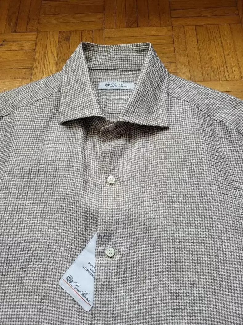 Ermenegildo Zegna Loro Piana Men's Linen Button-Up Shirt Size US XL / EU 56 / 4 - 7 Thumbnail