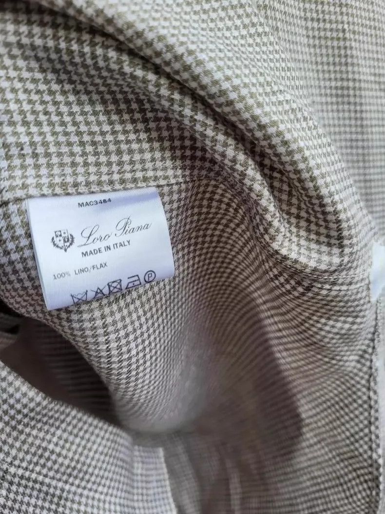 Ermenegildo Zegna Loro Piana Men's Linen Button-Up Shirt Size US XL / EU 56 / 4 - 5 Thumbnail