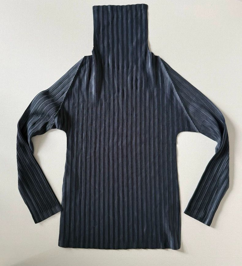 Issey Miyake Issey Miyake Ribbed Turtleneck Top Size US M / EU 48-50 / 2 - 2 Thumbnail