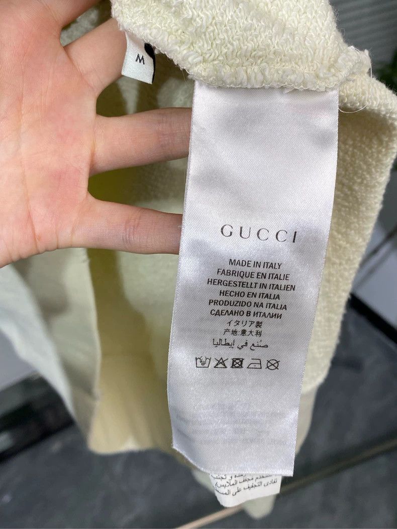 Gucci Gucci Distressed Logo Hoodie Beige M Size US M / EU 48-50 / 2 - 7 Thumbnail