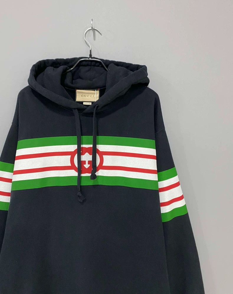 Gucci Gucci Color Block Stripe Hoodie Size US XL / EU 56 / 4 - 3 Thumbnail