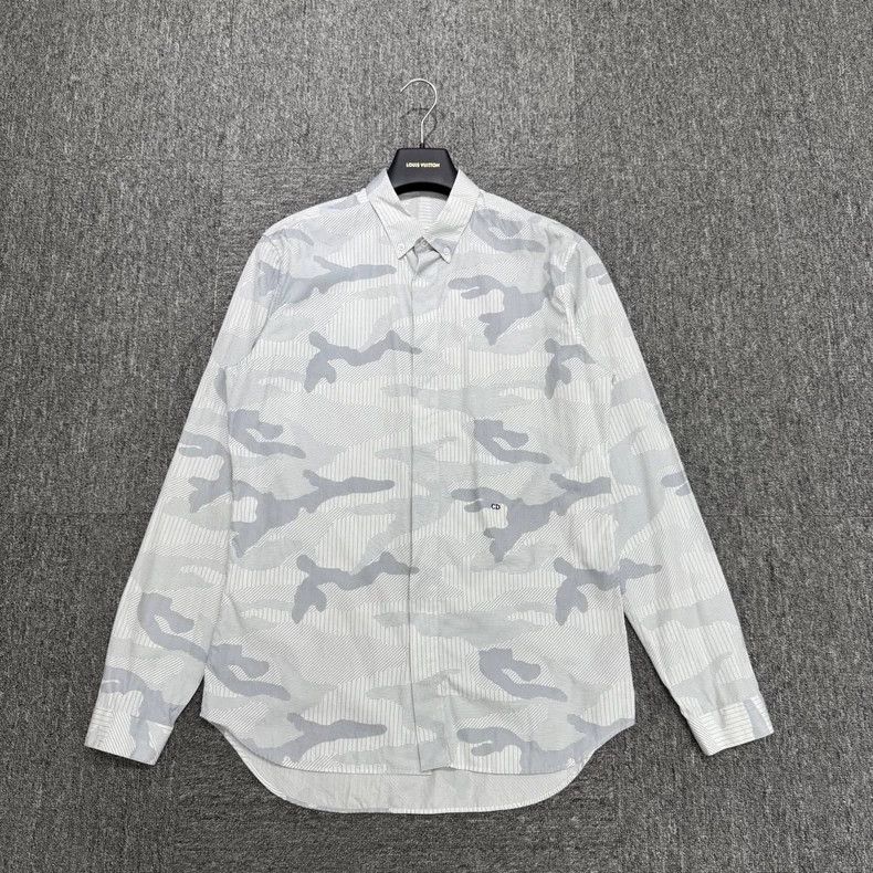 Dior Dior Gray Camouflage Long Sleeve Shirt Size US M / EU 48-50 / 2 - 2 Thumbnail