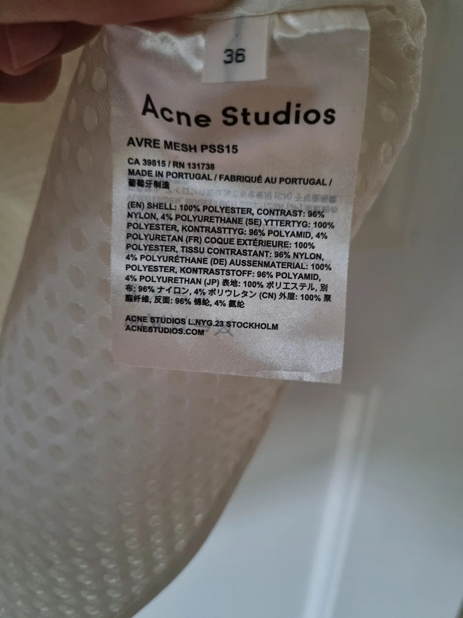 Acne Studios Acne Studios Avre mesh PSS15 Short Sleeve T-shirt Size XS / US 0-2 / IT 36-38 - 3 Thumbnail