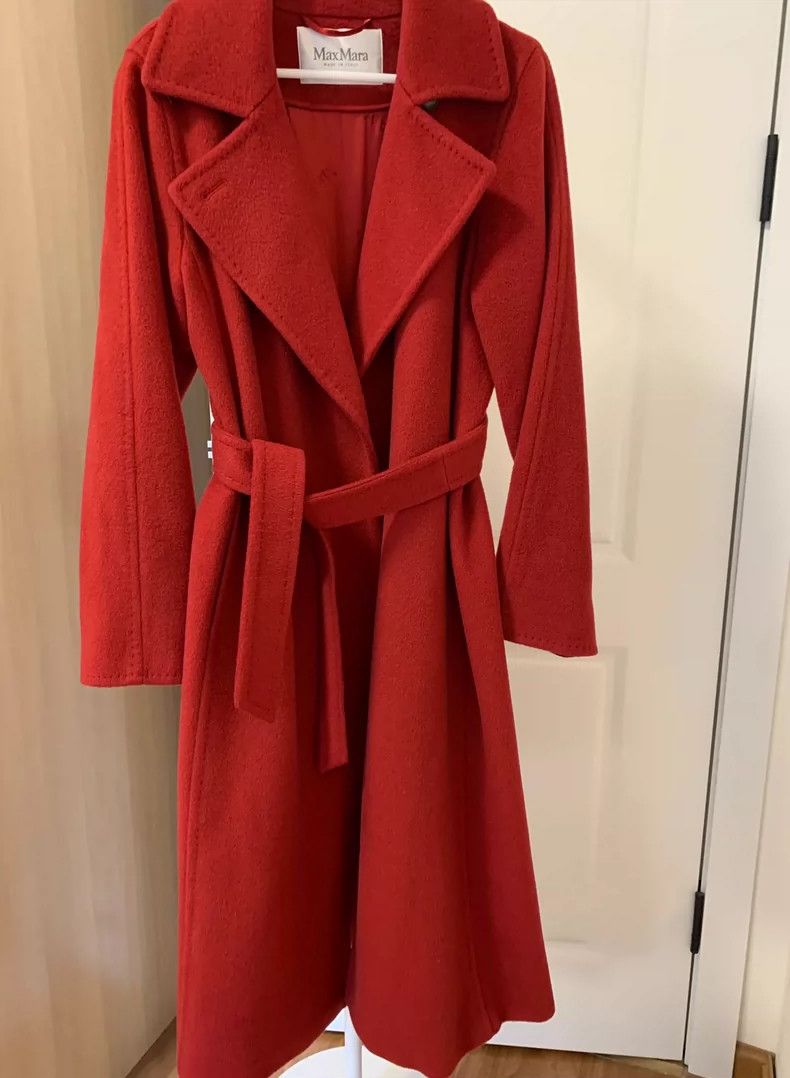 Max Mara MaxMara Manuela Red Wool Coat Size US M / EU 48-50 / 2 - 2 Thumbnail