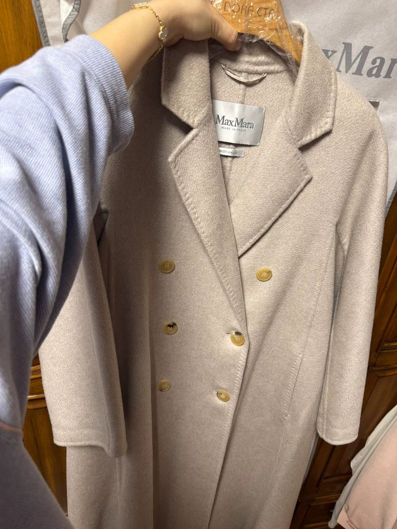 Max Mara MaxMara Abondone Water Wave Cashmere Coat Size US XS / EU 42 / 0 - 2 Thumbnail