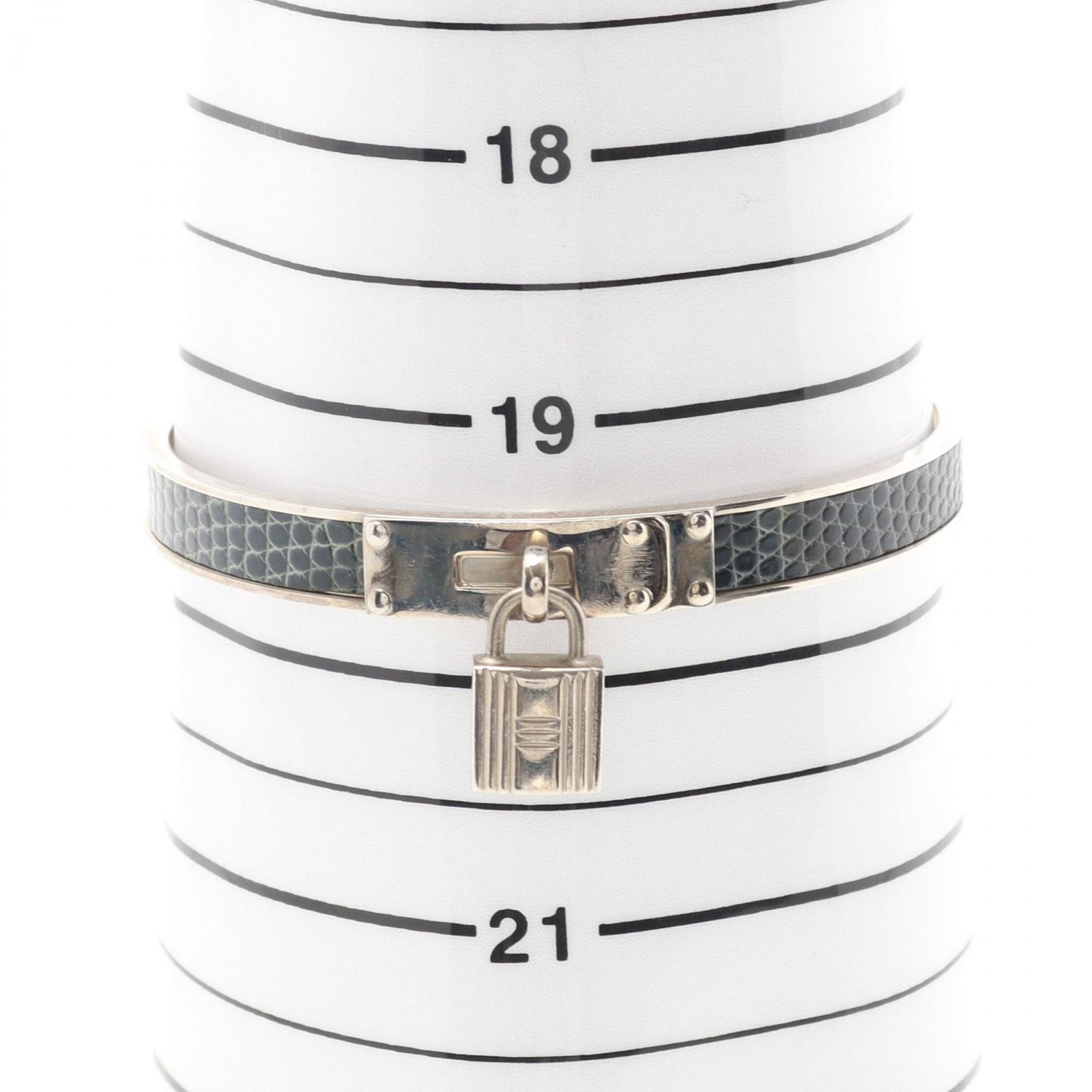 Hermes Hermes Hermes Kelly Lizard Stainless Steel Bangle Metal Bangle Size ONE SIZE - 4 Thumbnail