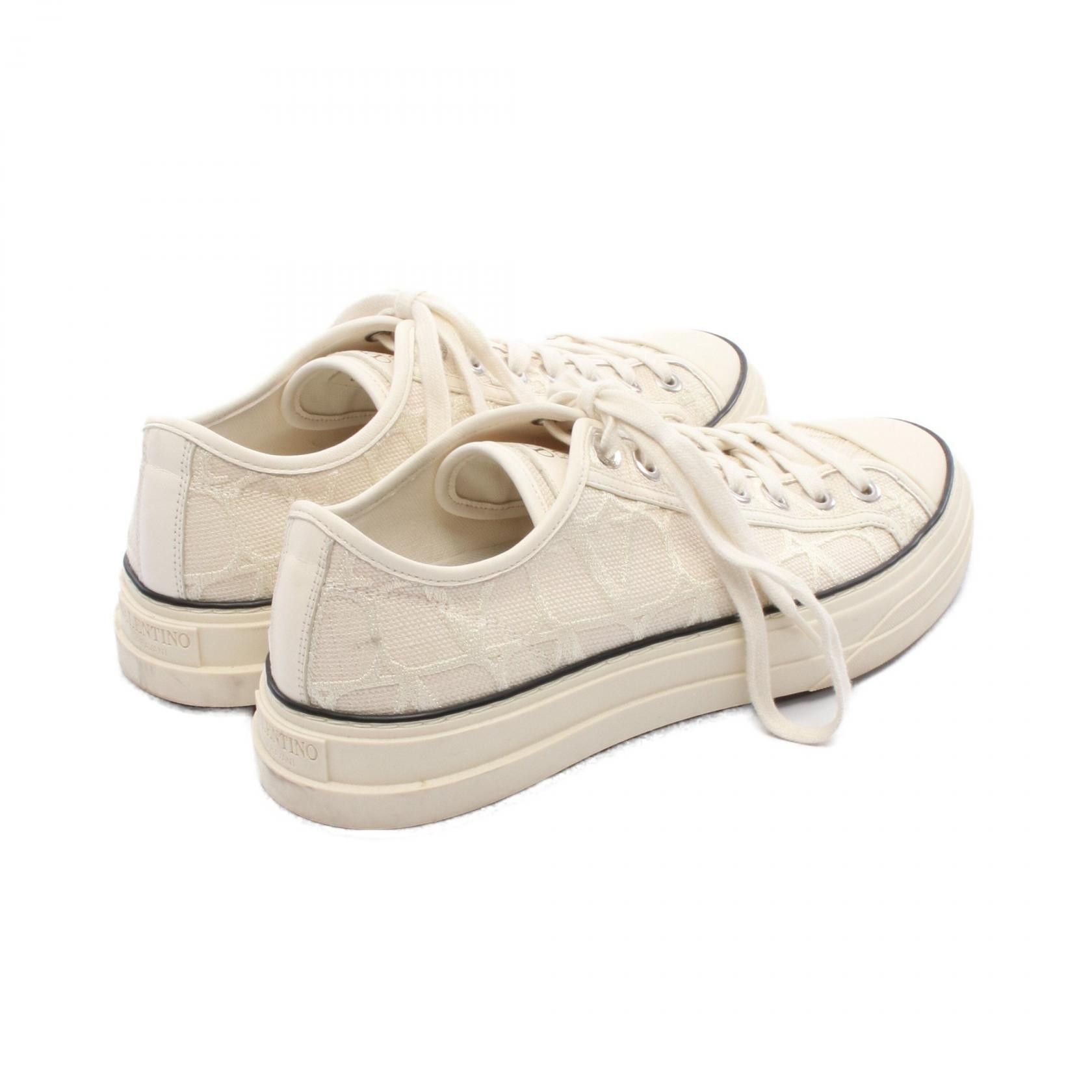 Valentino Valentino Valentino Toile Iconographe Canvas Leather Sneakers Canvas Shoes Size ONE SIZE - 2 Thumbnail