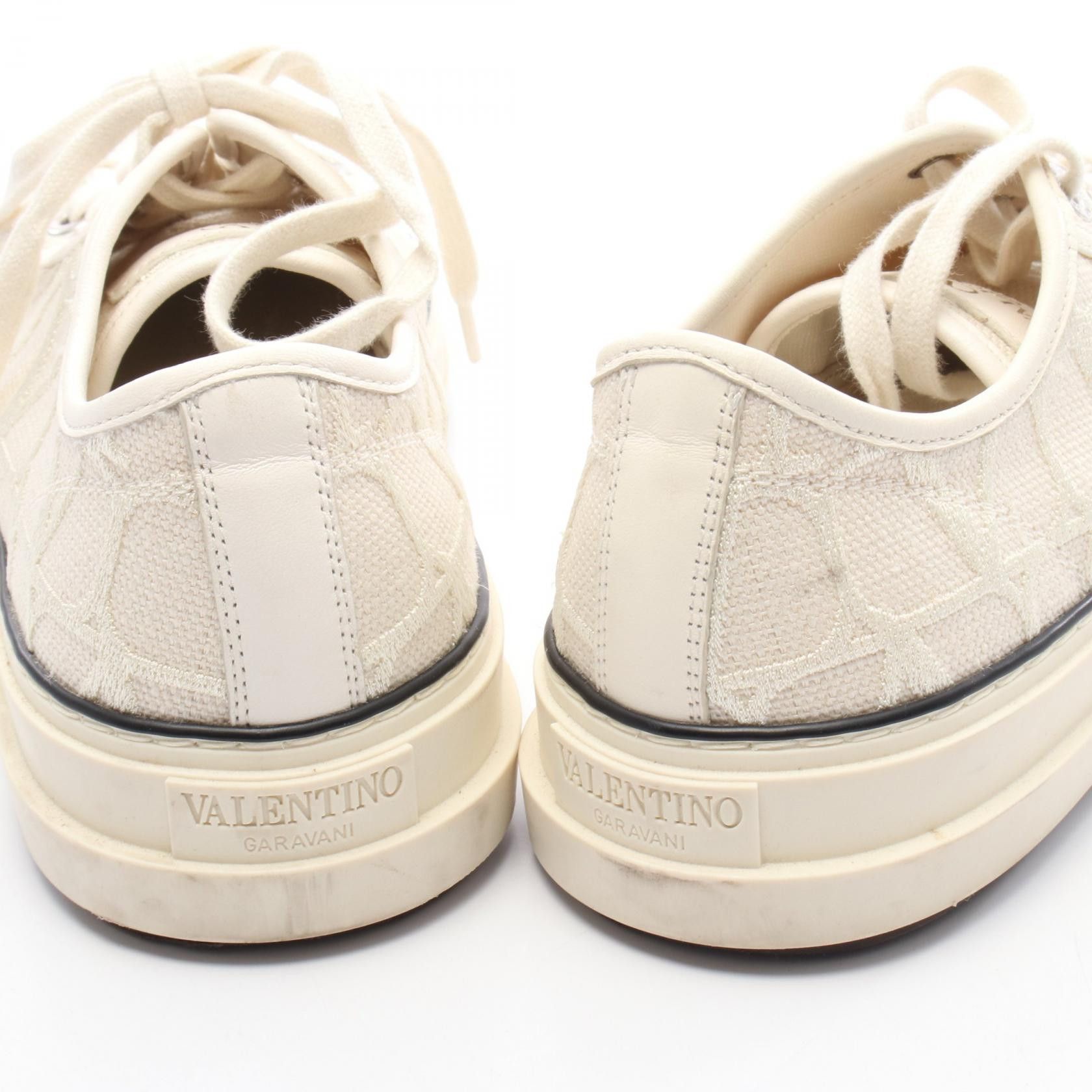Valentino Valentino Valentino Toile Iconographe Canvas Leather Sneakers Canvas Shoes Size ONE SIZE - 10 Thumbnail