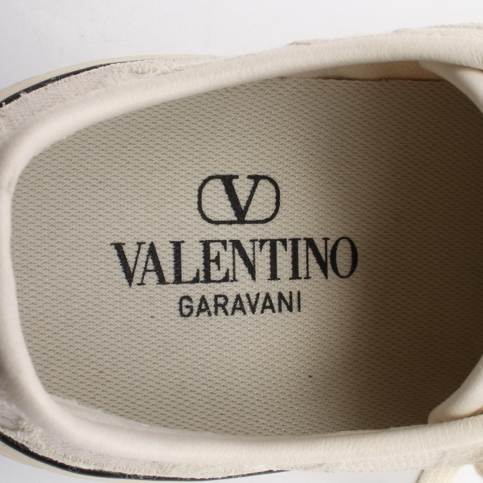 Valentino Valentino Valentino Toile Iconographe Canvas Leather Sneakers Canvas Shoes Size ONE SIZE - 5 Thumbnail