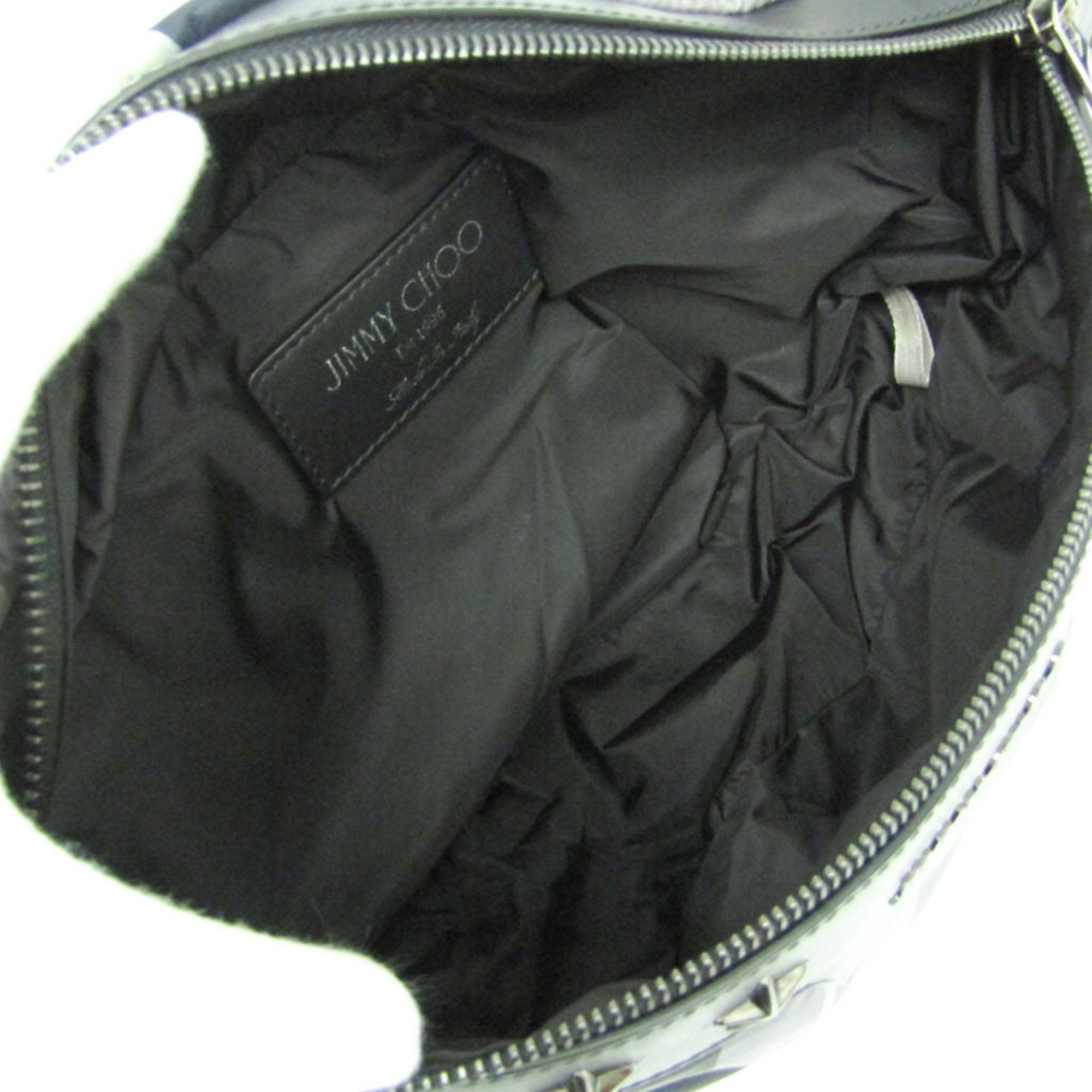 Jimmy Choo Jimmy Choo DERRY CNX Star Studs Men,Women Leather,Nylon Studded Fanny Pack,Sling Bag Black,Gray Size ONE SIZE - 4 Thumbnail