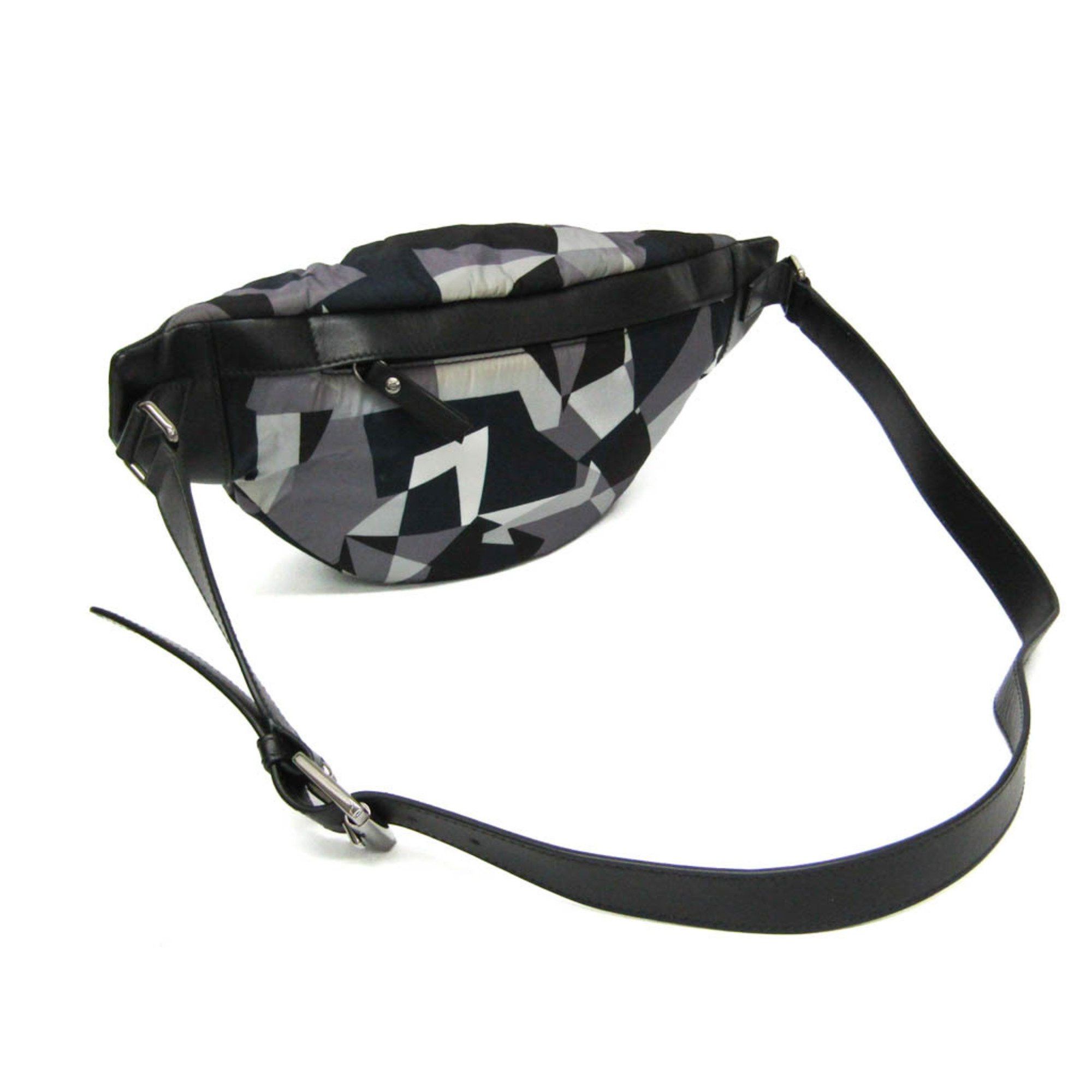 Jimmy Choo Jimmy Choo DERRY CNX Star Studs Men,Women Leather,Nylon Studded Fanny Pack,Sling Bag Black,Gray Size ONE SIZE - 3 Thumbnail