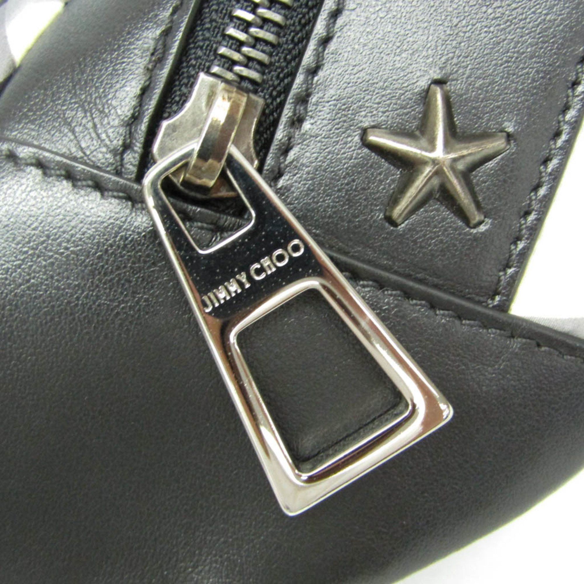 Jimmy Choo Jimmy Choo DERRY CNX Star Studs Men,Women Leather,Nylon Studded Fanny Pack,Sling Bag Black,Gray Size ONE SIZE - 13 Thumbnail