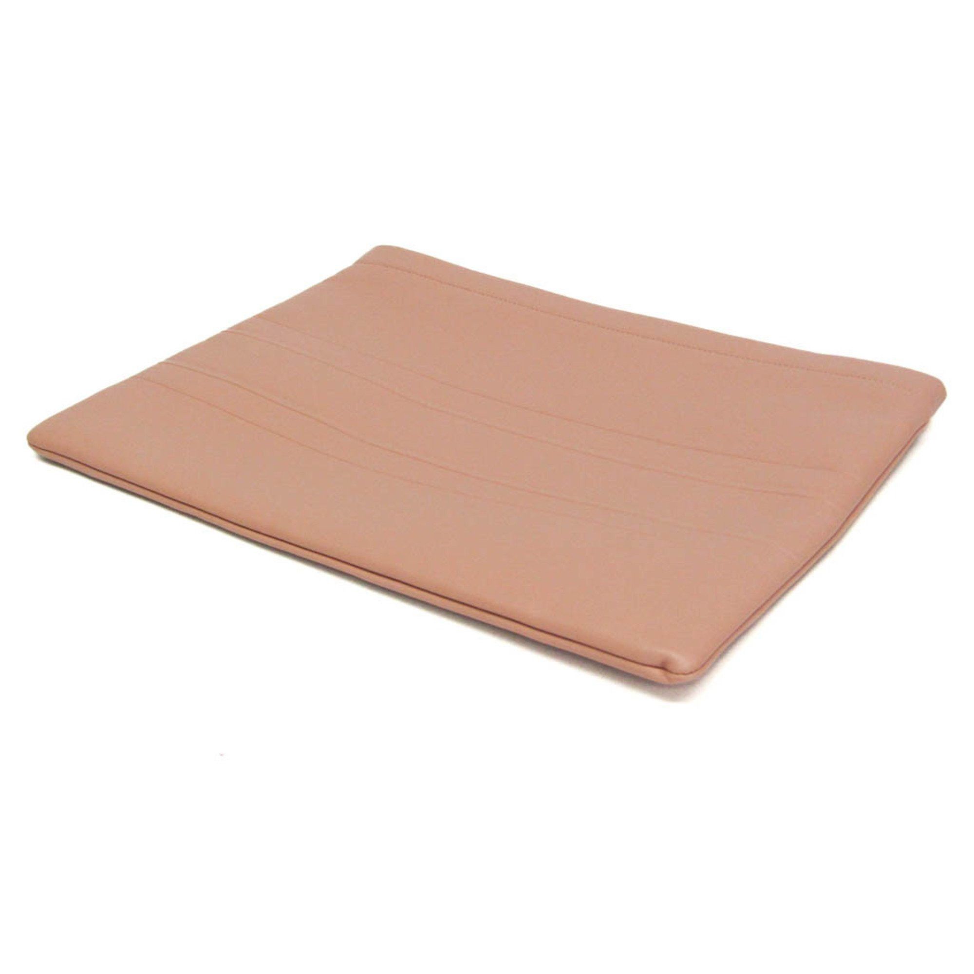 Dior Christian Dior Striped Logo Pouch Women,Men Leather Clutch Bag Pink Beige Size ONE SIZE - 3 Thumbnail